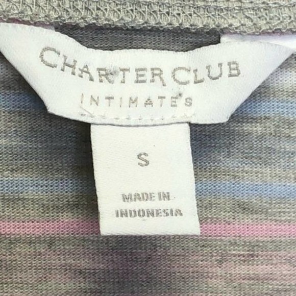 Charter Club Short Sleeve pajama Top grey Small - Picture 5 of 6